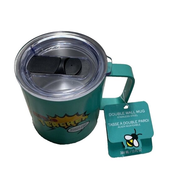 I Am A Teacher Coffee Mug, Blue Stainless Steel Double Wall New Slight Scratches - Picture 2 of 10